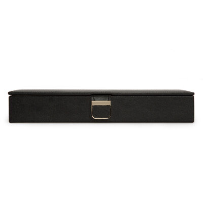 Wolf 1834 Palermo Safe Deposit Box, black anthracite leather