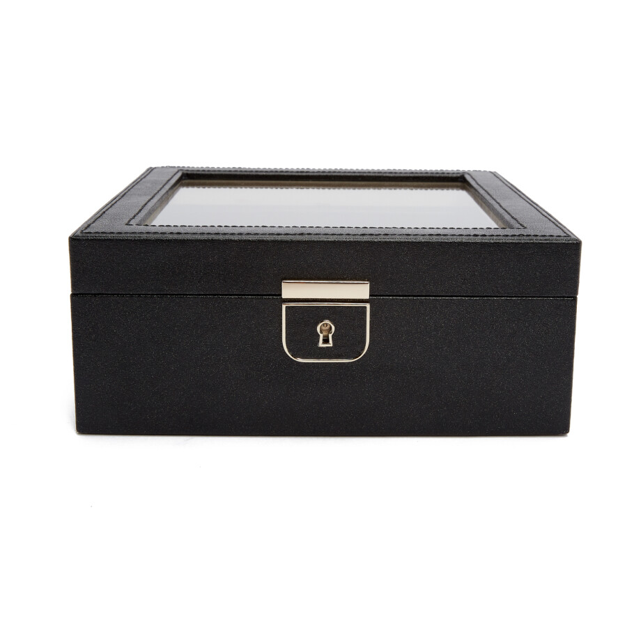 Wolf 1834 Palermo 6 PC Watch Box, black anthracite leather