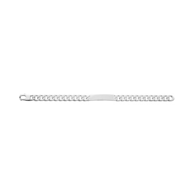 Gourmette en argent poli, taille 21cm