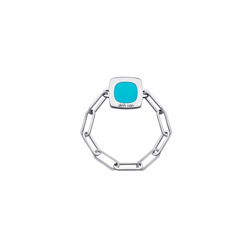 dinh van Impression ring, Silver, Turquoise