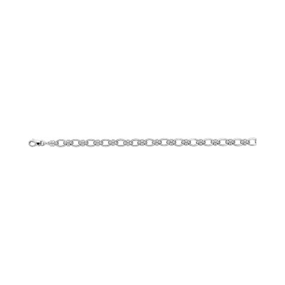 Chaîne fantaisie en or blanc, 45cm