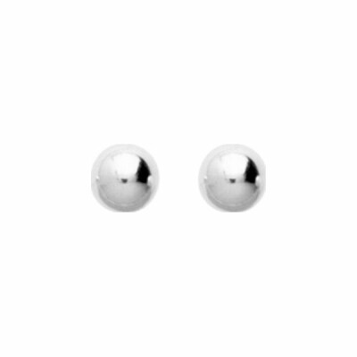 Boucles d'oreilles boules en argent, 6mm