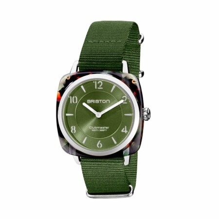 Montre briston Clubmaster Chic acétate vert olive