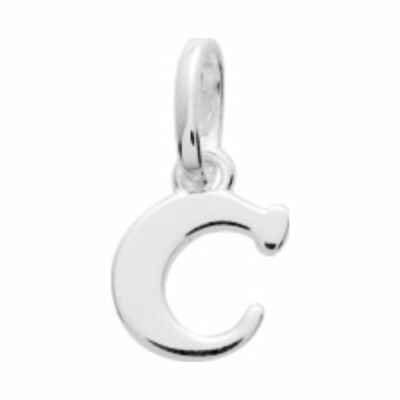 Pendentif en argent, lettre C