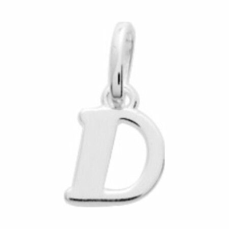 Pendentif en argent, lettre D