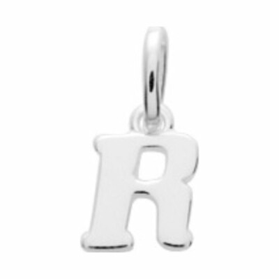 Pendentif en argent, lettre R