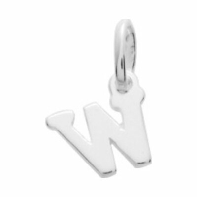 Pendentif en argent, lettre W