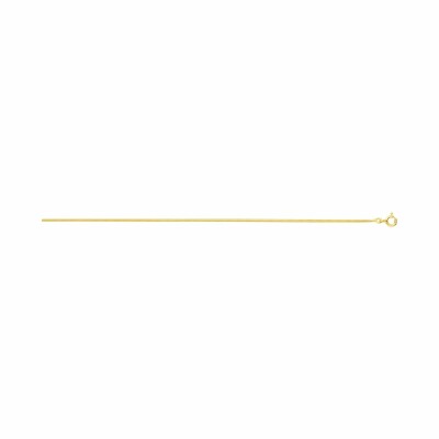 Chaîne serpentine fil rond en or jaune, 55cm
