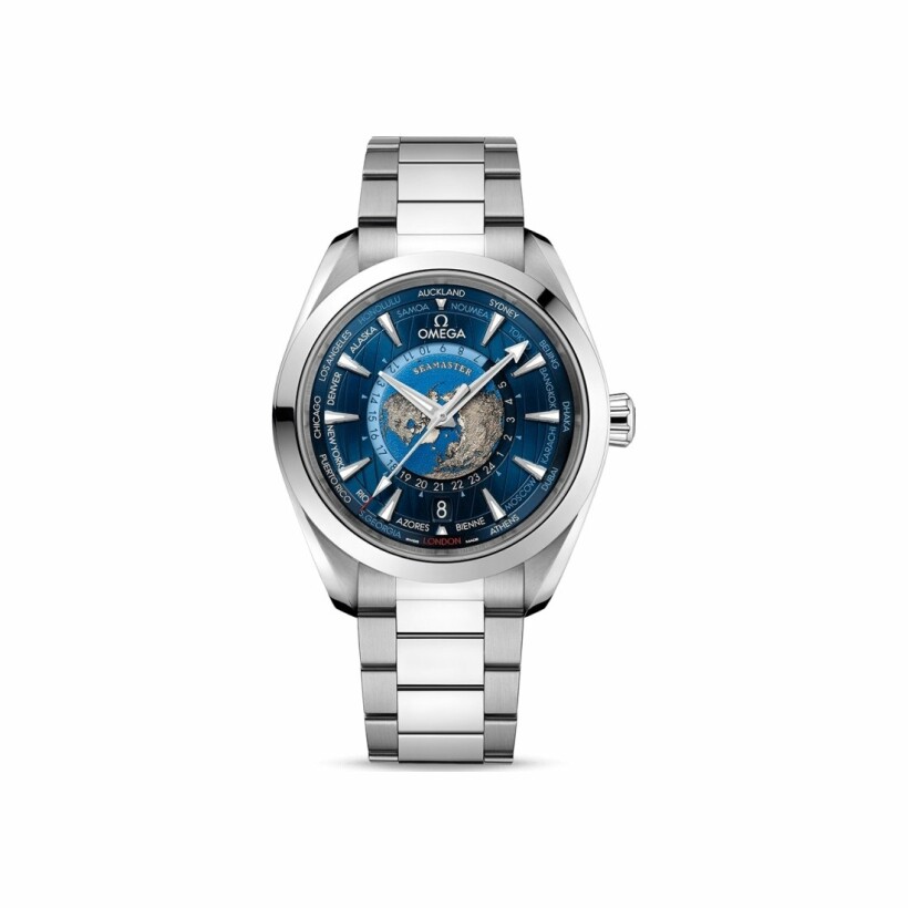 Montre OMEGA Seamaster Aqua Terra 150M Co-Axial Chronometer GMT Worldtimer 43mm