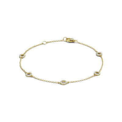 Bracelet Blush en or jaune et zircon