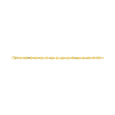 Chaîne maille boule 5mm en or jaune