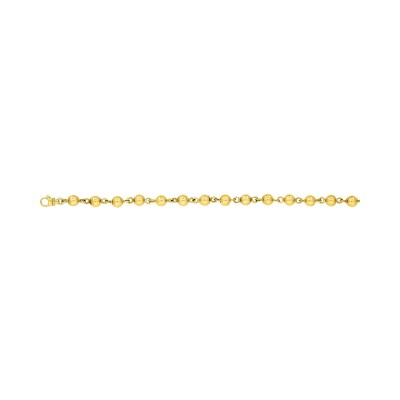 Chaîne maille boule 6mm en or jaune