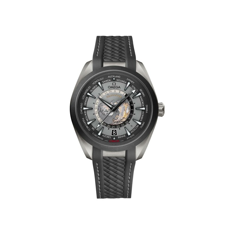 OMEGA Seamaster Aqua Terra 150M Co-Axial Master Chronometer GMT Worldtimer watch 43mm