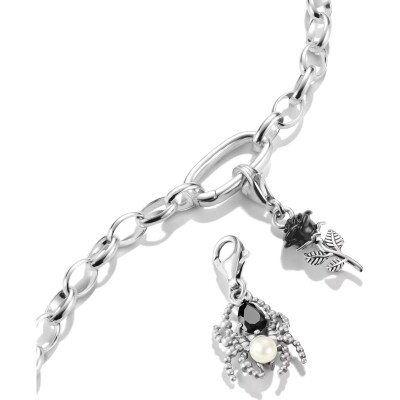Pendentif Thomas Sabo Charm Club en argent, oxyde de zirconium et perle d'eau douce