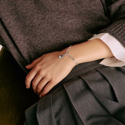 Pendentif Thomas Sabo Charm Club en argent, oxyde de zirconium et perle d'eau douce