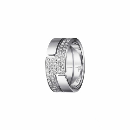 dinh van Seventies ring, medium size, white gold, diamond