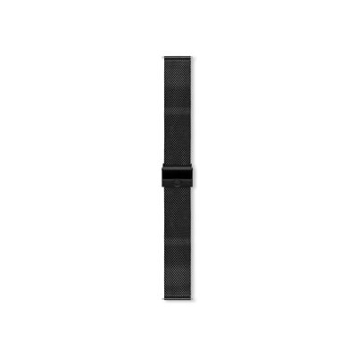 Bracelet montre Rochet Capri en acier pvd milanais noir, anse d'clic - 20mm