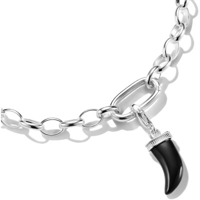 Pendentif Thomas Sabo Charm Club en argent et obsidienne