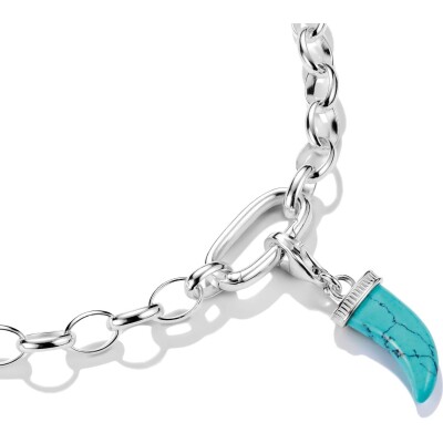 Pendentif Thomas Sabo Charm Club en argent et turquoise d'imitation