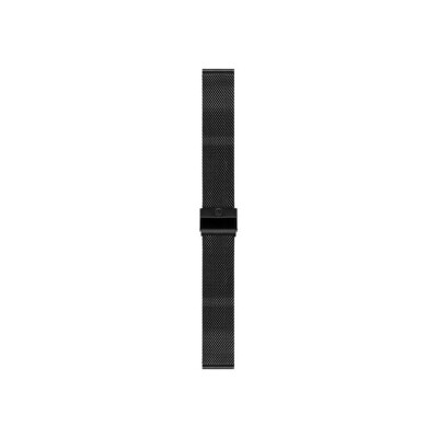 Bracelet montre Rochet Asti en acier pvd milanais noir, anse tube - 20mm