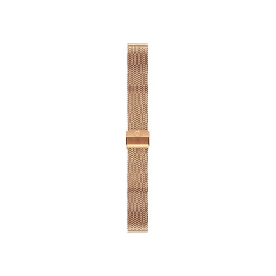 Bracelet montre Rochet Asti en acier pvd milanais doré rose, anse tube - 12mm