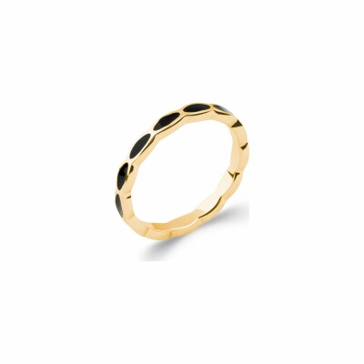 Bague en plaqué or et émail