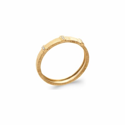 Bague en plaqué or et oxydes de zirconium