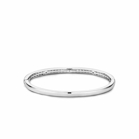 Bracelet jonc Ti Sento en argent rhodié et oxydes de zirconium