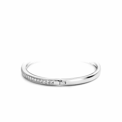 Bracelet jonc Ti Sento en argent rhodié et oxydes de zirconium