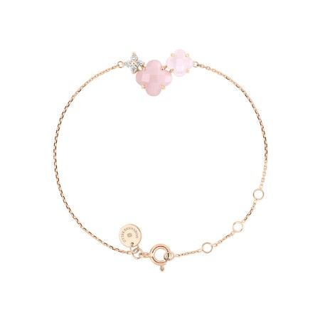 Bracelet Morganne Bello Bouquet en or rose, opale, quartz rose et diamants