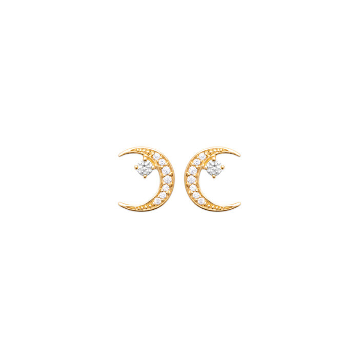 Boucles d'oreilles en plaqué or et oxydes de zirconium