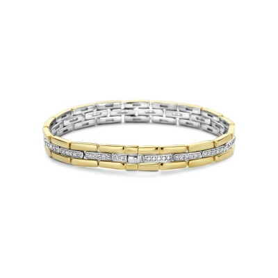 Bracelet Ti Sento en argent, argent plaqué or jaune et oxyde de zirconium