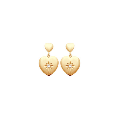 Boucles d'oreilles en plaqué or et oxydes de zirconium