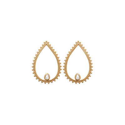Boucles d'oreilles en plaqué or et oxydes de zirconium