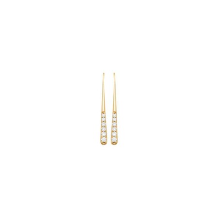 Boucles d'oreilles en plaqué or et oxydes de zirconium