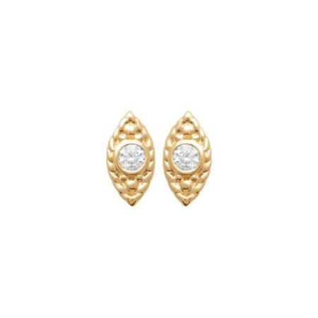 Boucles d'oreilles en plaqué or et oxydes de zirconium