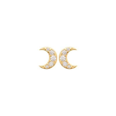 Boucles d'oreilles en plaqué or et oxydes de zirconium