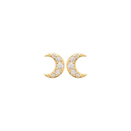 Boucles d'oreilles en plaqué or et oxydes de zirconium