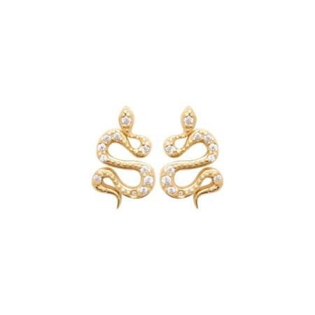 Boucles d'oreilles en plaqué or et oxydes de zirconium