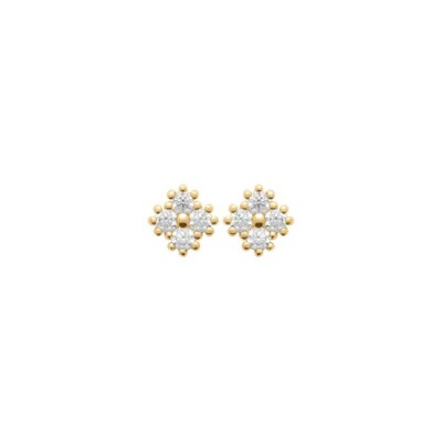 Boucles d'oreilles en plaqué or et oxydes de zirconium