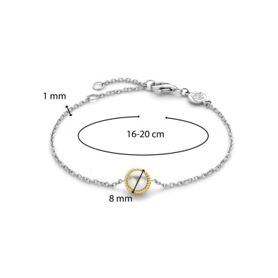 Bracelet Ti Sento en argent doré et pierres de couleur
