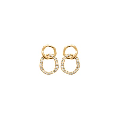 Boucles d'oreilles en plaqué or et oxydes de zirconium