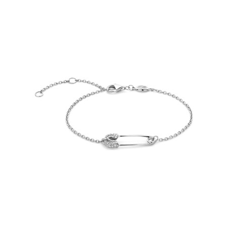 Bracelet Ti Sento en argent plaqué platine et oxydes de zirconium