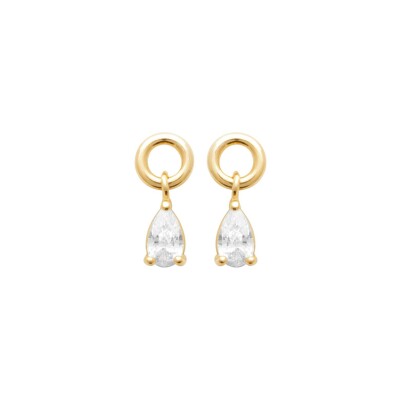 Boucles d'oreilles en plaqué or et oxydes de zirconium