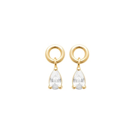 Boucles d'oreilles en plaqué or et oxydes de zirconium