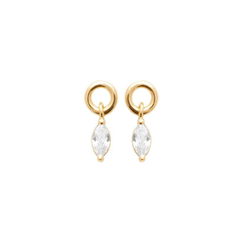 Boucles d'oreilles en plaqué or et oxydes de zirconium