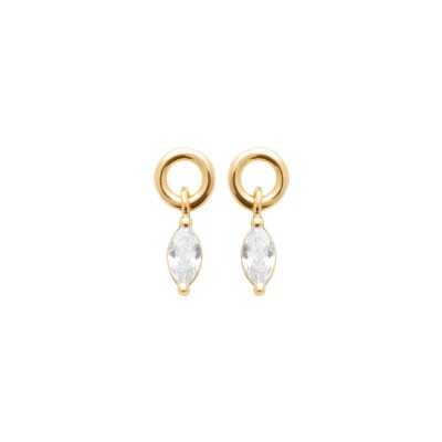 Boucles d'oreilles en plaqué or et oxydes de zirconium