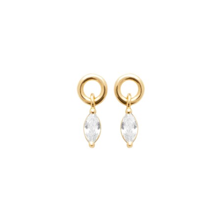 Boucles d'oreilles en plaqué or et oxydes de zirconium