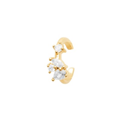 Boucles d'oreilles en plaqué or et oxyde de zirconium