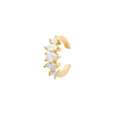 Boucles d'oreilles en plaqué or et oxyde de zirconium